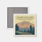 Nationaal park Lassen Volcanic | roadtrip Magneet (Voorkant / Achterkant)