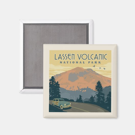 Nationaal park Lassen Volcanic | roadtrip Magneet (Voorkant / Achterkant)