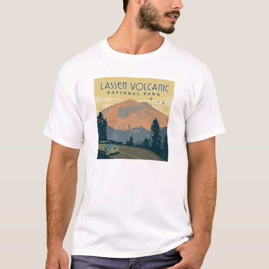 Nationaal park Lassen Volcanic | roadtrip T-shirt (Voorkant)