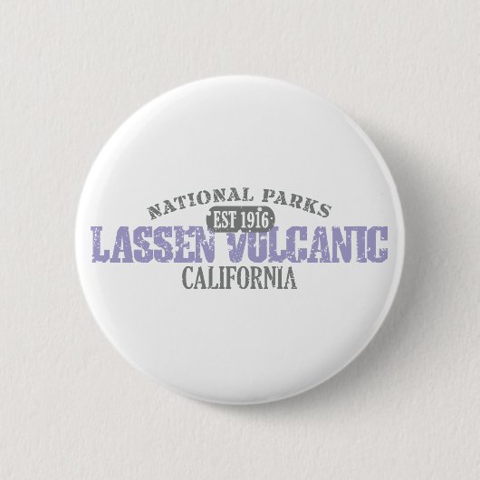 Nationaal park Lassen Volcanic Ronde Button 5,7 Cm (Voorkant)