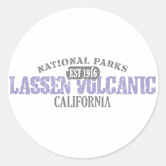 Nationaal park Lassen Volcanic Ronde Sticker (Voorkant)