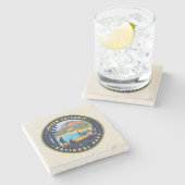 Nationaal park Lassen Volcanic Stenen Onderzetter (Zijkant)