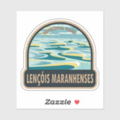 Nationaal park Lencois Maranhenses Vintage Brazili Sticker (Vel)