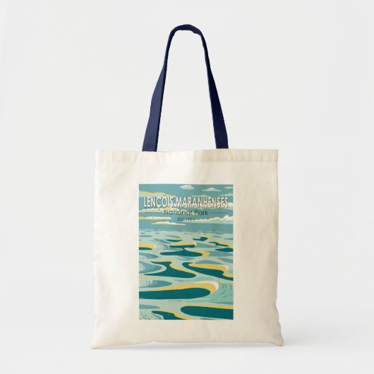 Nationaal park Lencois Maranhenses Vintage Brazili Tote Bag (Voorkant)