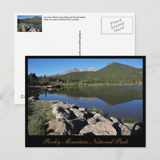 Nationaal park Lily Lake Rocky Mountain Briefkaart (Voorkant / Achterkant)