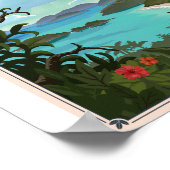 Nationaal Park Litho Artwork Poster van de Maagden (Hoek)