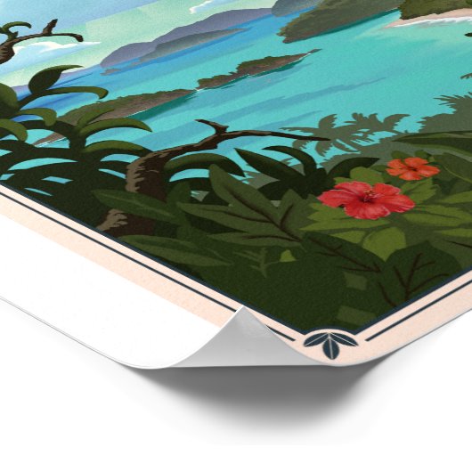 Nationaal Park Litho Artwork Poster van de Maagden (Hoek)