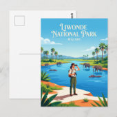 Nationaal park Liwonde Malawi Briefkaart (Voorkant / Achterkant)