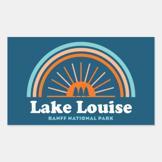 Nationaal park Louise Banff Rechthoekige Sticker (Voorkant)