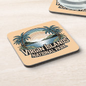 Nationaal Park Maagdeneilanden Bier Onderzetter (Linkerzijde)