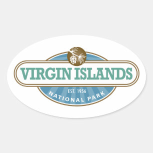 Nationaal Park Maagdeneilanden Ovale Sticker
