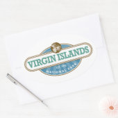 Nationaal Park Maagdeneilanden Ovale Sticker (Envelop)