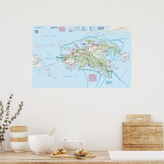 Nationaal Park Maagdeneilanden Poster (Keuken)