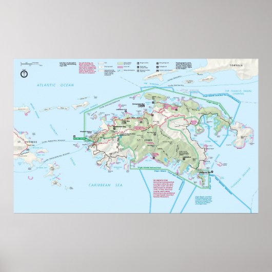 Nationaal Park Maagdeneilanden Poster (Voorkant)