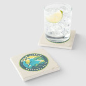 Nationaal Park Maagdeneilanden Stenen Onderzetter (Zijkant)