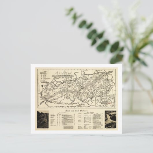 Nationaal Park Maart van het Grote Smoky Briefkaart (Staand voorkant)