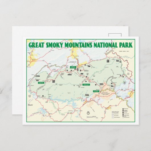 Nationaal Park Maart van het Grote Smoky Briefkaart (Voorkant / Achterkant)