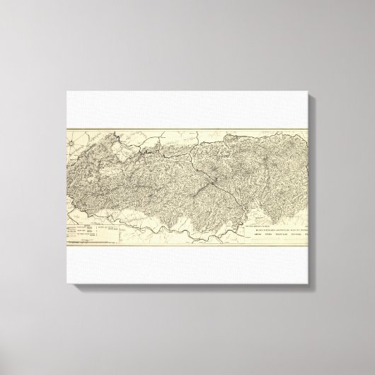 Nationaal Park Maart van het Grote Smoky Canvas Afdruk (Voorkant)