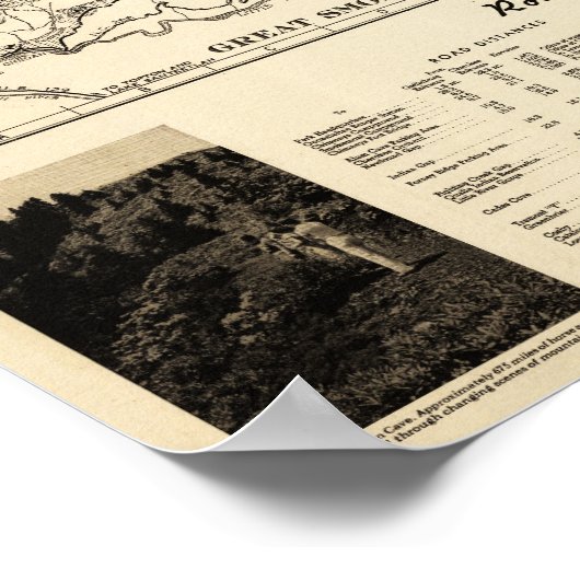 Nationaal Park Maart van het Grote Smoky Poster (Hoek)