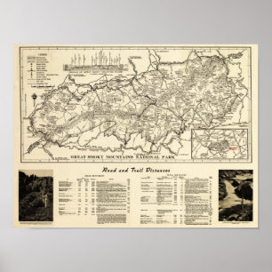 Nationaal Park Maart van het Grote Smoky Poster