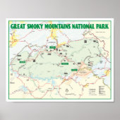 Nationaal Park Maart van het Grote Smoky Poster (Voorkant)