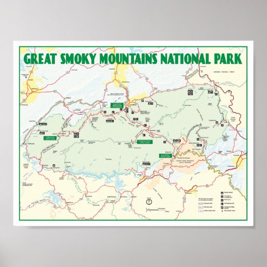 Nationaal Park Maart van het Grote Smoky Poster (Voorkant)
