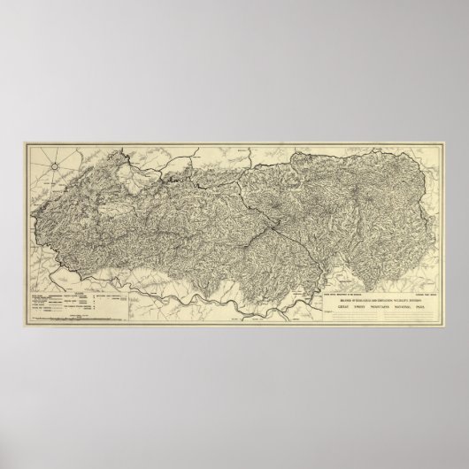 Nationaal Park Maart van het Grote Smoky Poster (Voorkant)