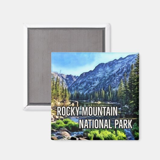Nationaal park Magnet Rocky Mountain (Voorkant / Achterkant)