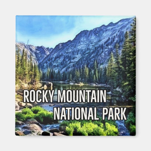 Nationaal park Magnet Rocky Mountain (Voorkant)