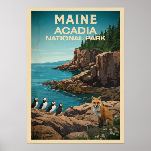 Nationaal park Maine Acadia V02 Poster (Voorkant)