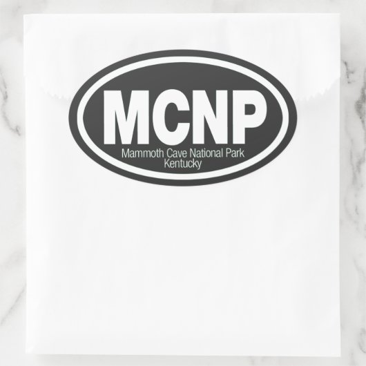 Nationaal park Mammoth Cave Ovale Sticker (Tas)