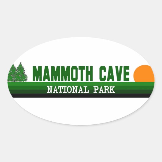 Nationaal park Mammoth Cave Ovale Sticker (Voorkant)