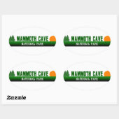 Nationaal park Mammoth Cave Ovale Sticker (Vel)