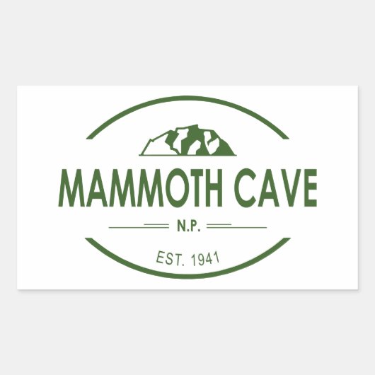 Nationaal park Mammoth Cave Rechthoekige Sticker (Voorkant)