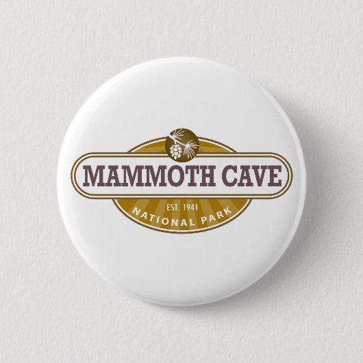 Nationaal park Mammoth Cave Ronde Button 5,7 Cm (Voorkant)