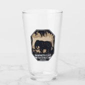 Nationaal park Mammoth Cave Wooly Mammoth Emblem Glas (Voorkant)