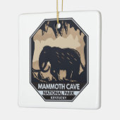 Nationaal park Mammoth Cave Wooly Mammoth Emblem Keramisch Ornament (Links)