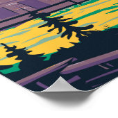 Nationaal park Mariposa Grove Cabin Retro Poster (Hoek)