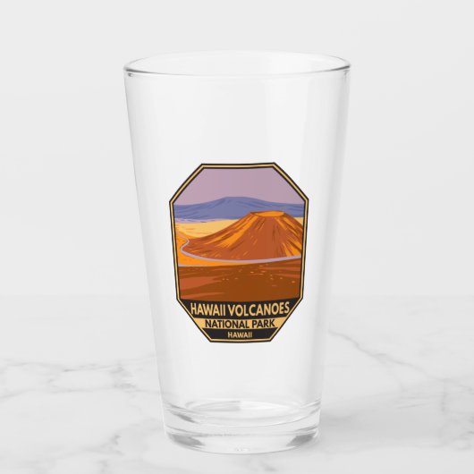 Nationaal park Mauna Kea Vintage Hawaii Volcanoes Glas (Voorkant)