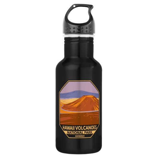 Nationaal park Mauna Kea Vintage Hawaii Volcanoes Waterfles (Voorkant)