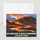 Nationaal park Mauna Loa Vintage Hawaii Volcanoes Briefkaart (Voorkant / Achterkant)