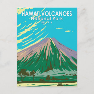 Nationaal park Mauna Loa Vintage Hawaii Volcanoes Briefkaart