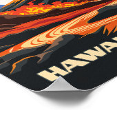 Nationaal park Mauna Loa Vintage Hawaii Volcanoes Poster (Hoek)