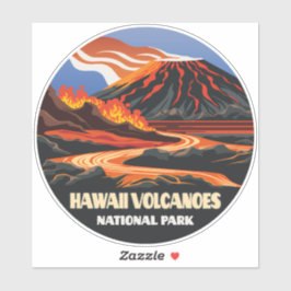 Nationaal park Mauna Loa Vintage Hawaii Volcanoes Sticker