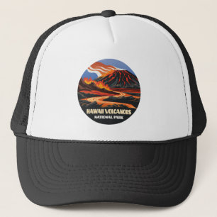 Nationaal park Mauna Loa Vintage Hawaii Volcanoes Trucker Pet