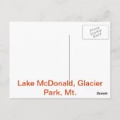 Nationaal Park McDonald Glacier, Mt Briefkaart (Achterkant)