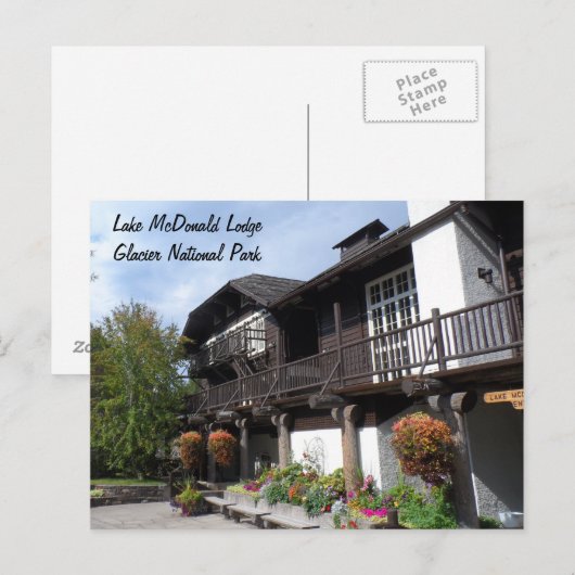 Nationaal park McDonald Lodge-Glacier Briefkaart (Voorkant / Achterkant)