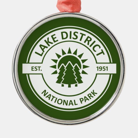 Nationaal Park meer Metalen Ornament (Voorkant)