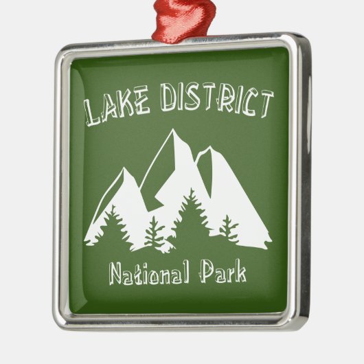 Nationaal Park meer Metalen Ornament (Links)