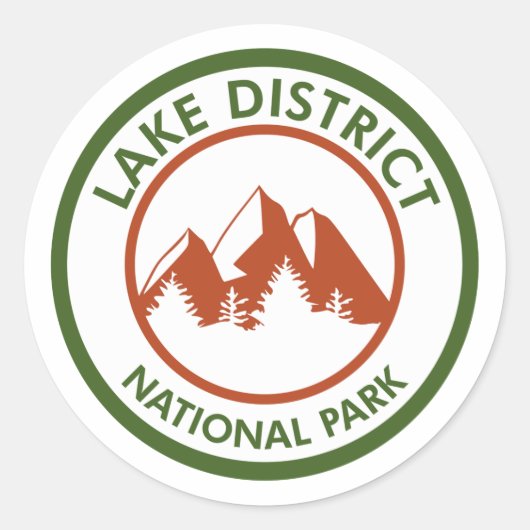Nationaal Park meer Ronde Sticker (Voorkant)